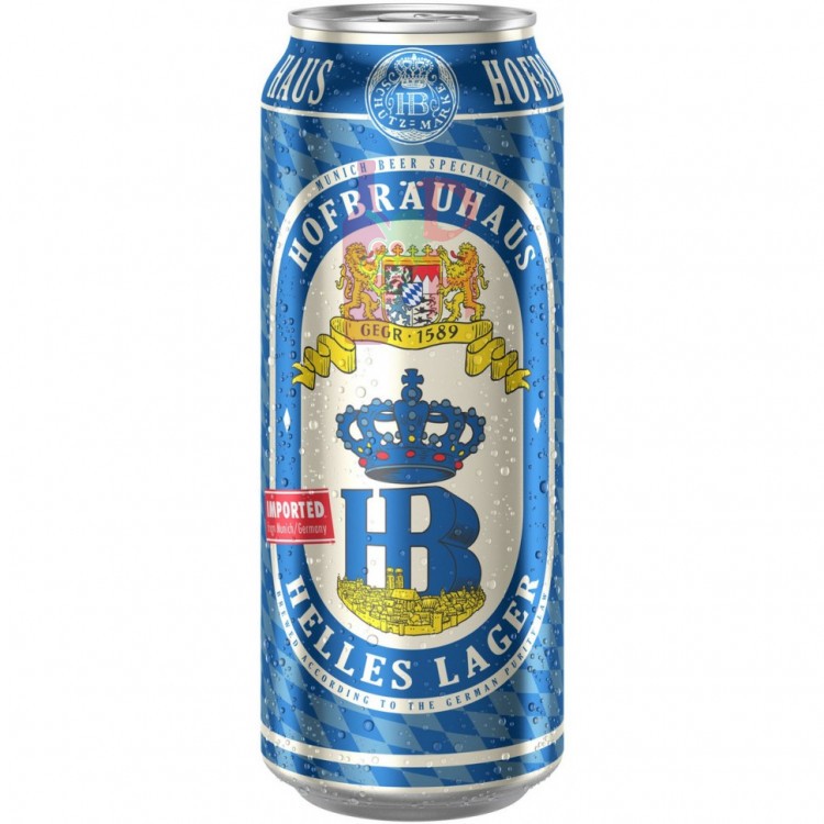 Hofbrauhaus Helles Lager, in can